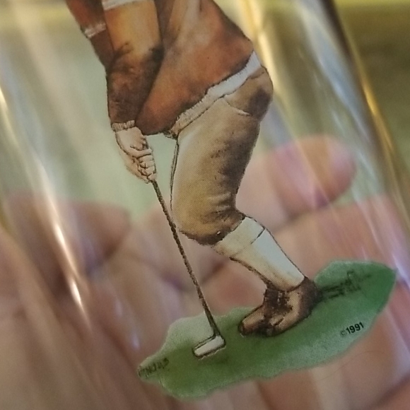 Vintage Golf Decanter & Gold Rimmed Glasses Barware Set & Cocktail Napki… - Picture 15 of 15